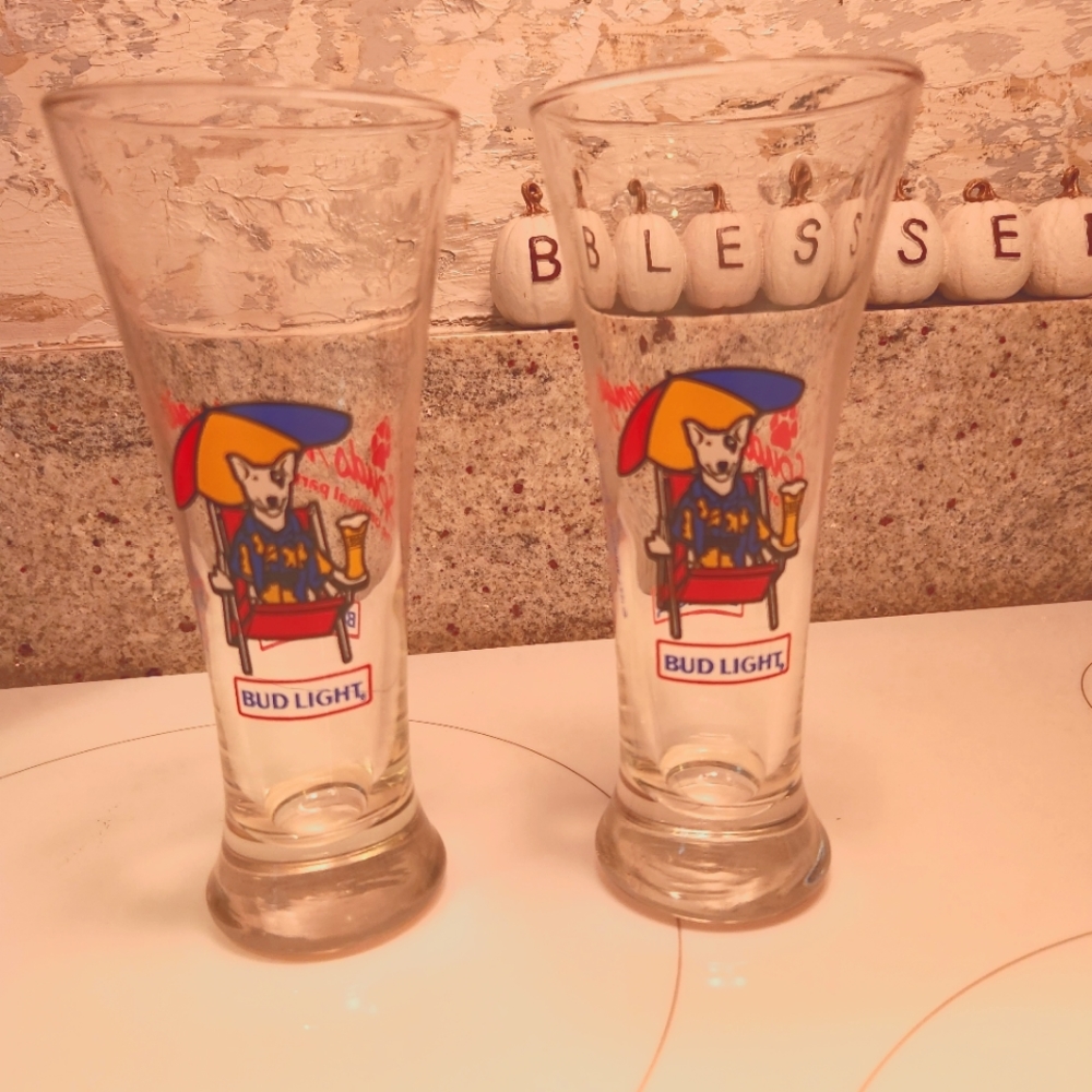 Spuds Mackenzie, Vintage beer glasses